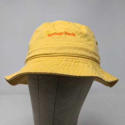 Fahrenheit Boy's Wide Brim Bucket Hat Yellow Size S/M 54CM Embroidered Logo