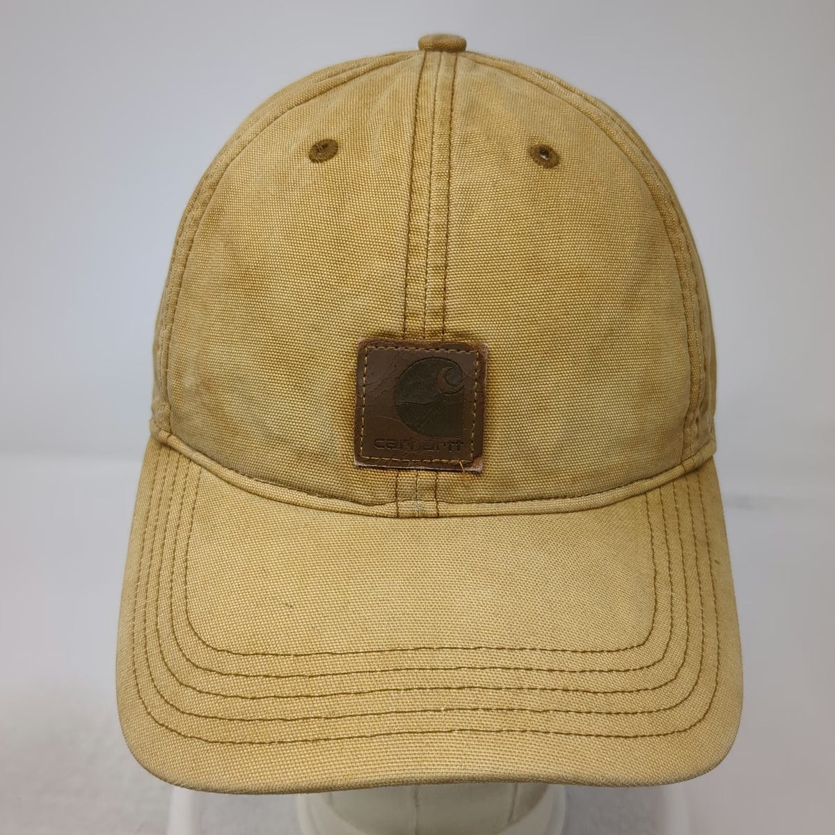 Carhartt Baseball Cap Brown One Size Strapback Duck Canvas Patch Workwear Hat