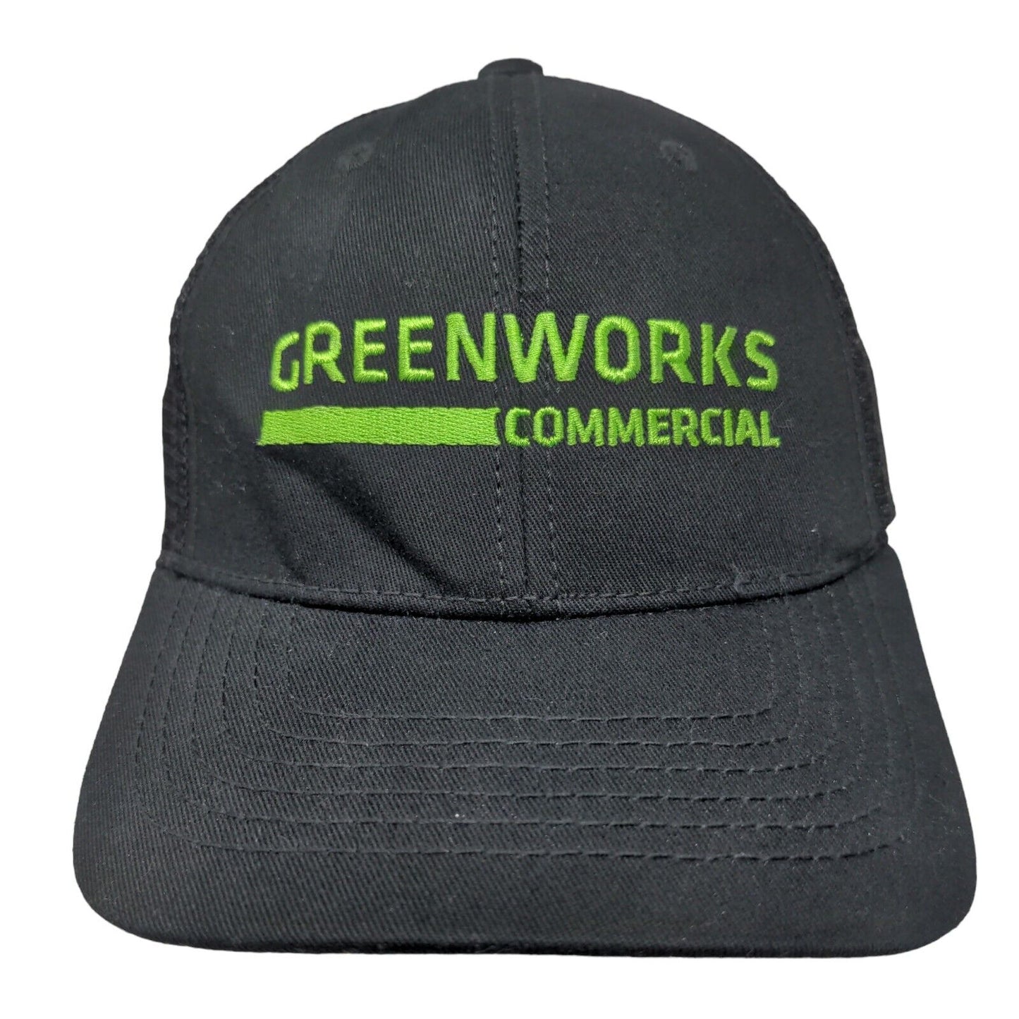 Greenworks Commercial Snapback Mesh Back Trucker Hat Black One Size