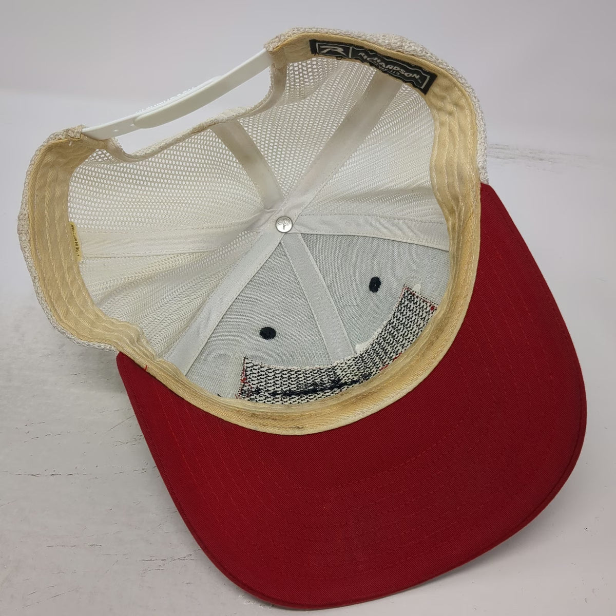 Richardson Trucker Hat Blue Red White OSFM Proletariat Wine Company Mesh Back