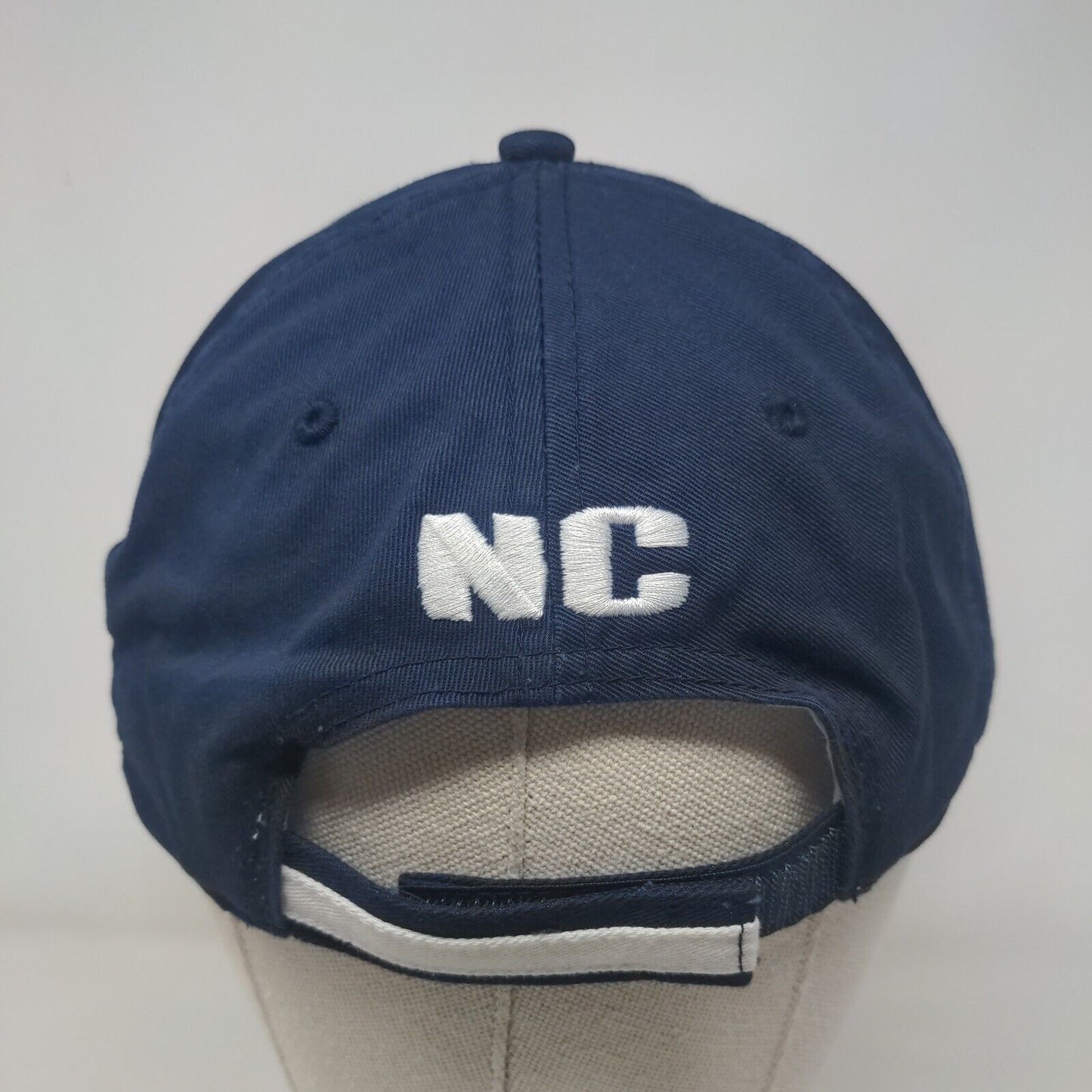 Topsail Island North Carolina Strapback Hat Blue OSFA Embroidered Bio-Domes