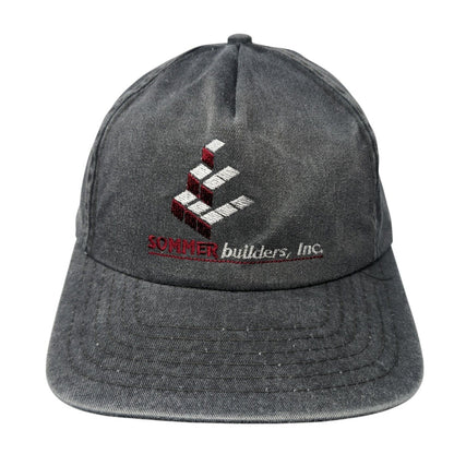 Sommer Builders Inc. Slideback Hat Gray One Size Adjustable Embroidered