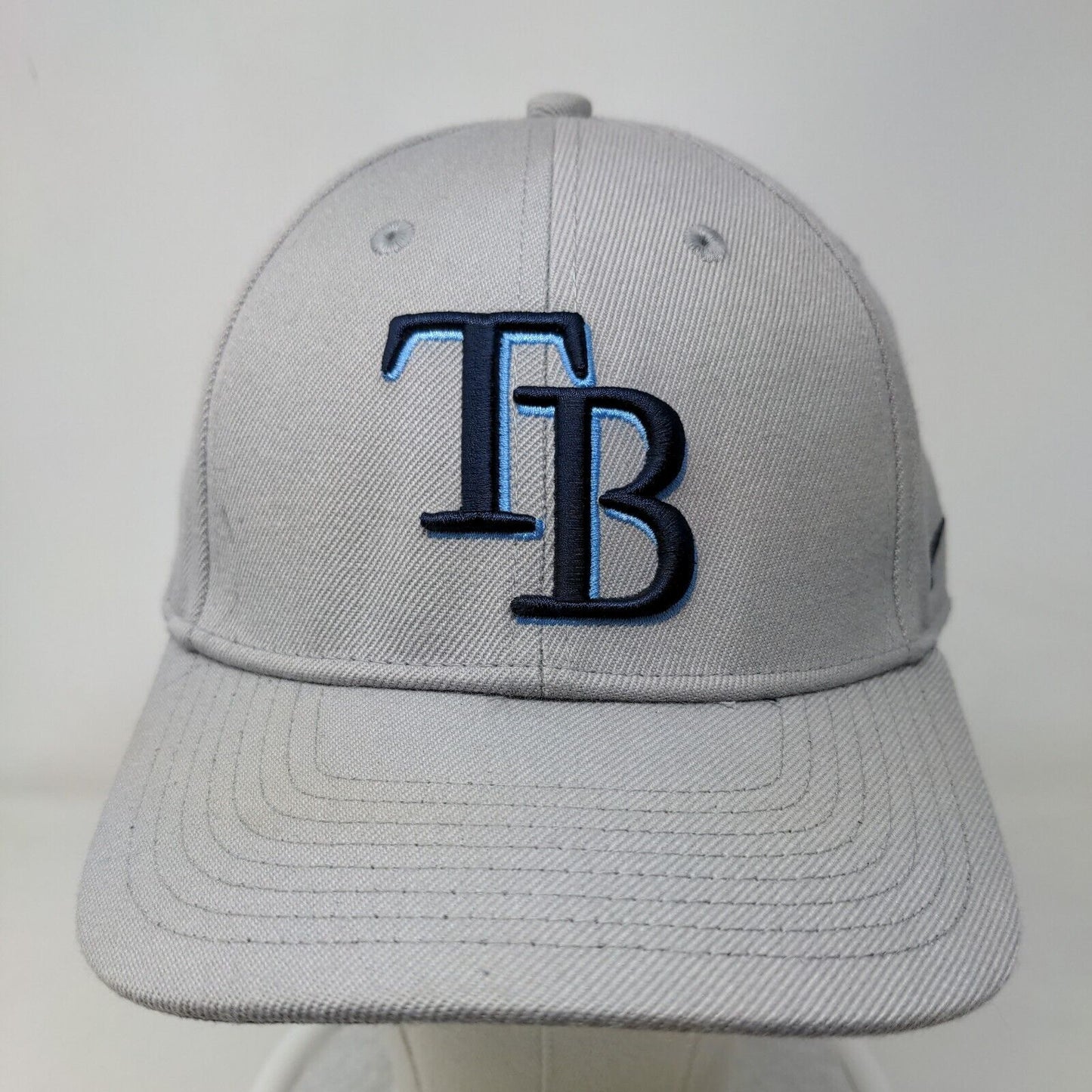 Nike S1ze Legacy 91 Mens Strapback Hat Gray OSFA Embroidered Tampa Bay Rays Logo