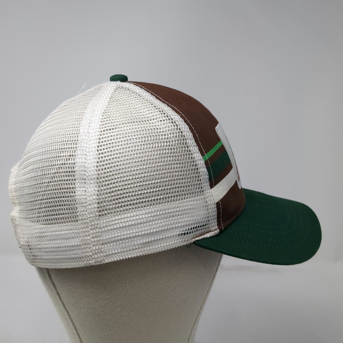 Boco Gear Moore Mountain Trail Run Trucker Hat Brown Green One Size Snapback