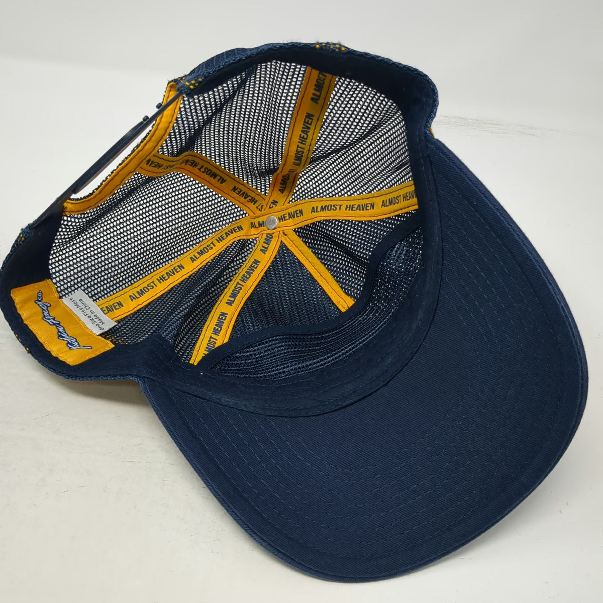 Nuthin Fancy Co. Trucker Hat Blue One Size Mesh Snapback Stripes Almost Heaven