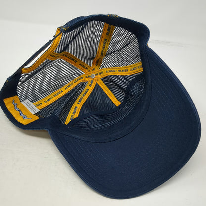 Nuthin Fancy Co. Trucker Hat Blue One Size Mesh Snapback Stripes Almost Heaven