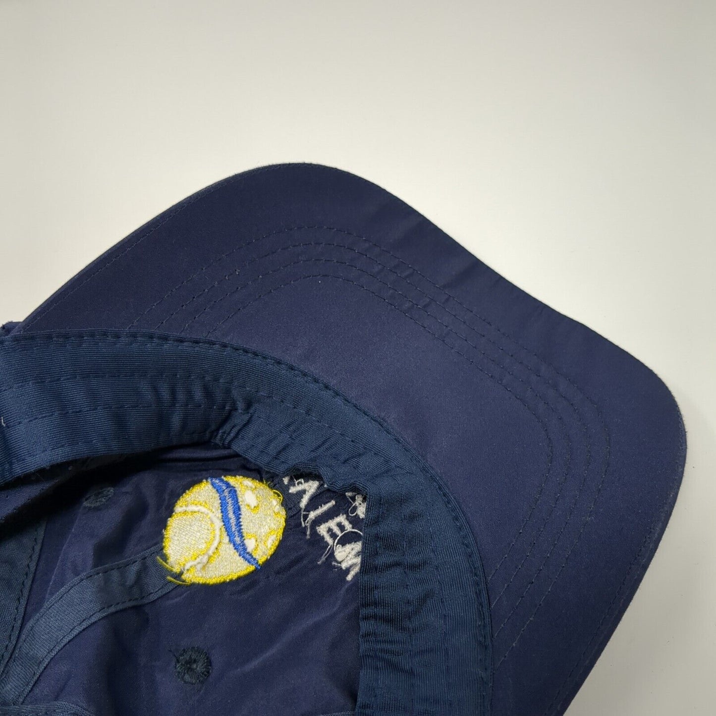 Clayview Racquet Swim Social Strapback Hat Blue One Size Laser Cut