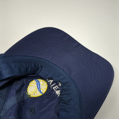 Clayview Racquet Swim Social Strapback Hat Blue One Size Laser Cut
