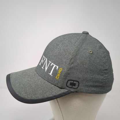 OGIO Baseball Cap Gray OSFM FNT Idaho Embroidery Strapback Heathered Logo Hat