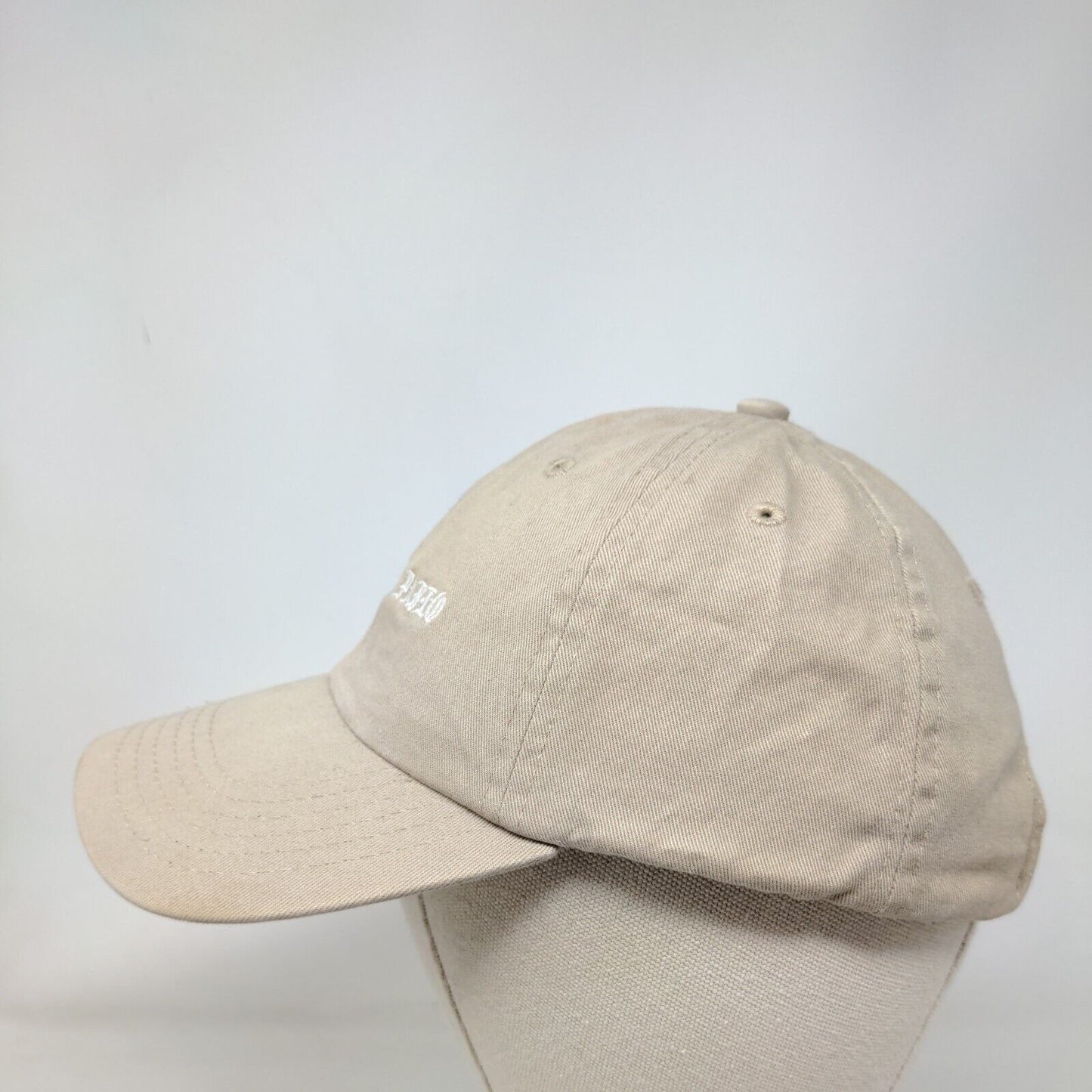 I Feel Like Pablo Slideback Hat Tan One Size Adjustable Embroidered Vented Holes