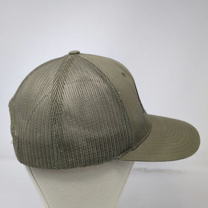 Richardson 115 Trucker Hat Green L Premier Aggregates Mesh Back Snapback