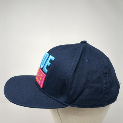 Dude Perfect Snapback Hat Blue One Size Adjustable Embroidered 6 Panel