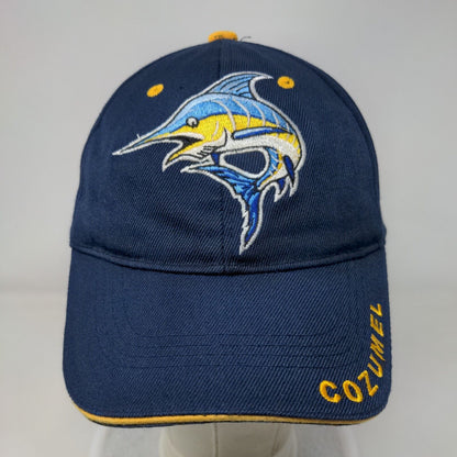 Cozumel Mexico Fish Strapback Hat Blue One Size Embroidered 6 Panel