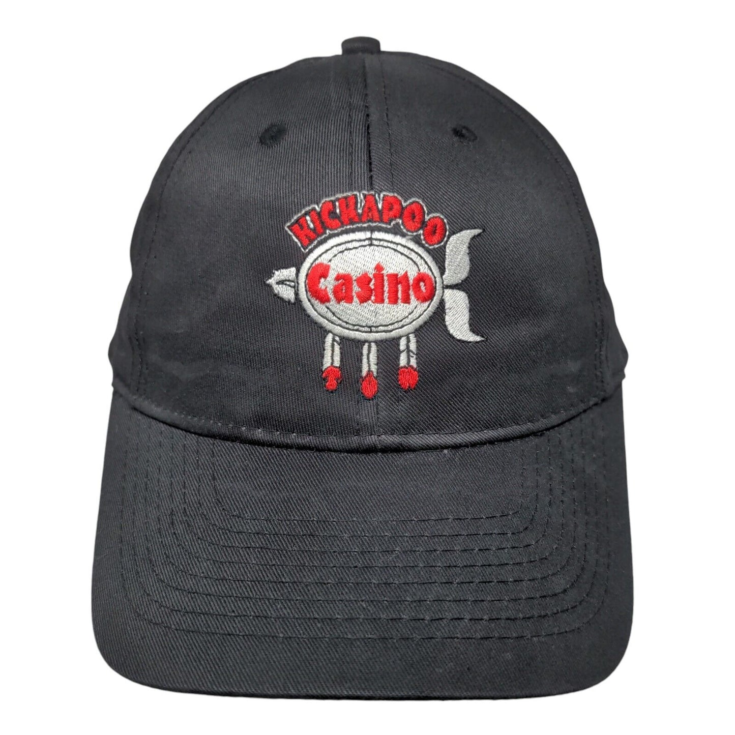 Kickapoo Casino Snapback Hat Black OSFM Embroidered Adjustable
