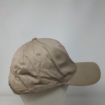 Nations Rent Snapback Hat Tan OSFA Embroidered Vent Holes Cobra Caps