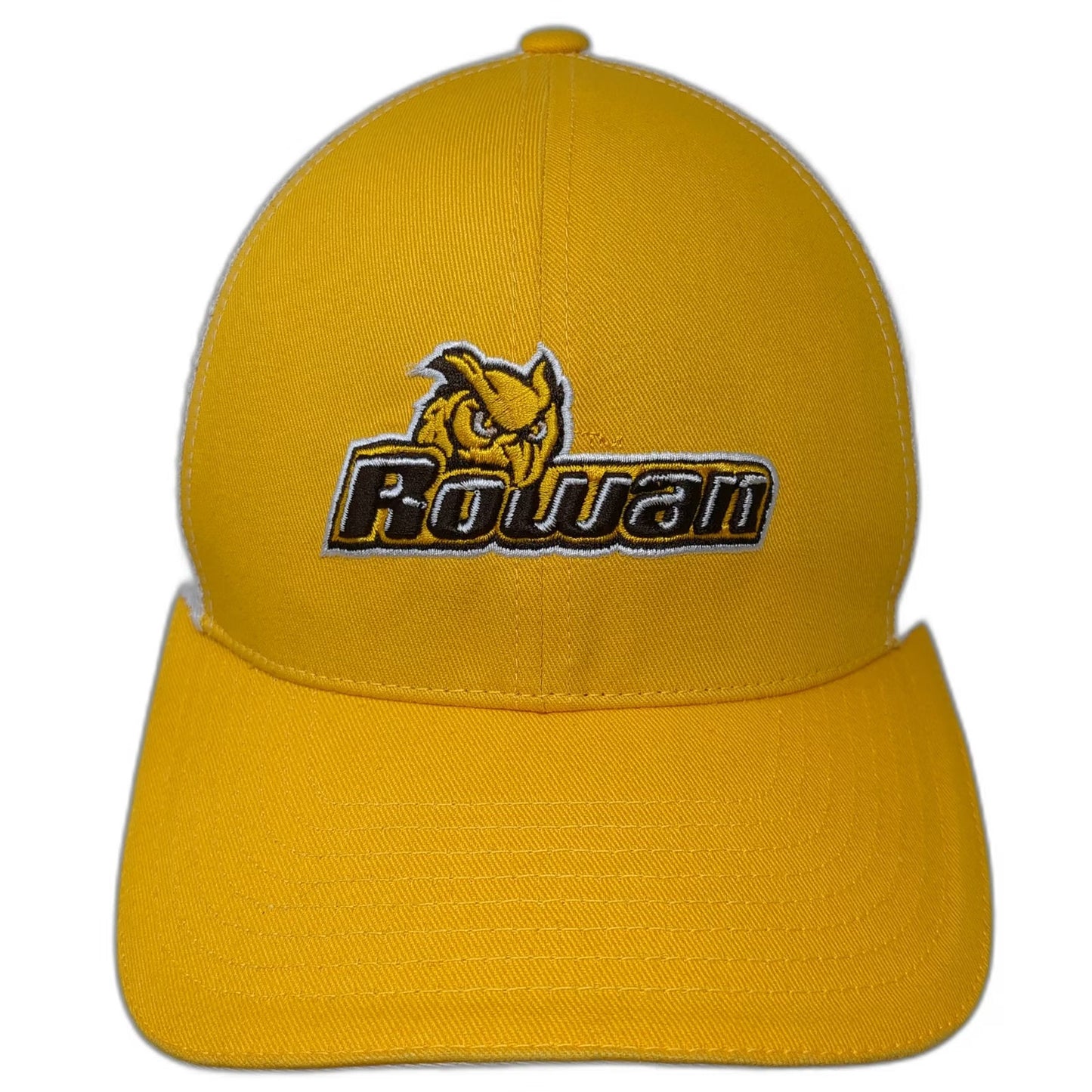 Colosseum Trucker Hat Yellow White One Size Rowan University Owls Mesh Snapback