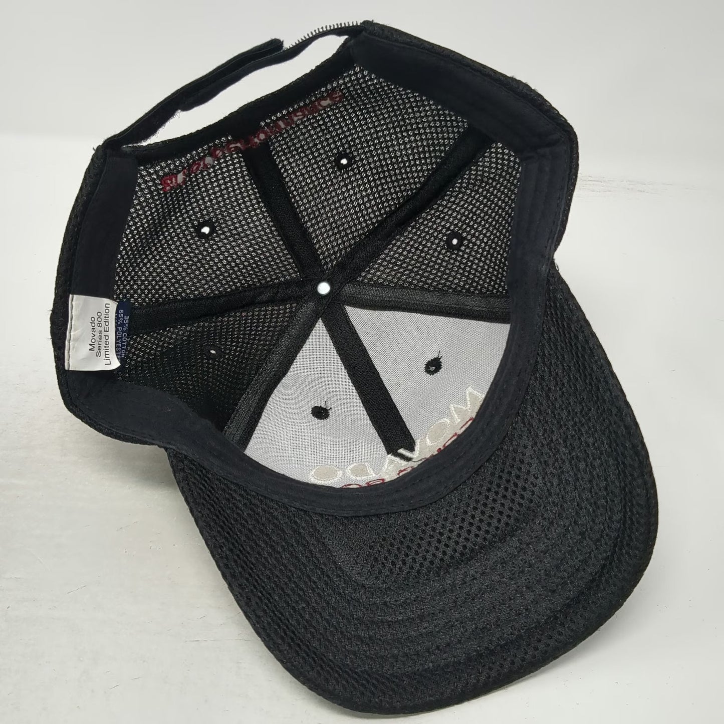 Movado Series 800 Limited Edition Baseball Cap Black One Size Strapback Hat Mesh
