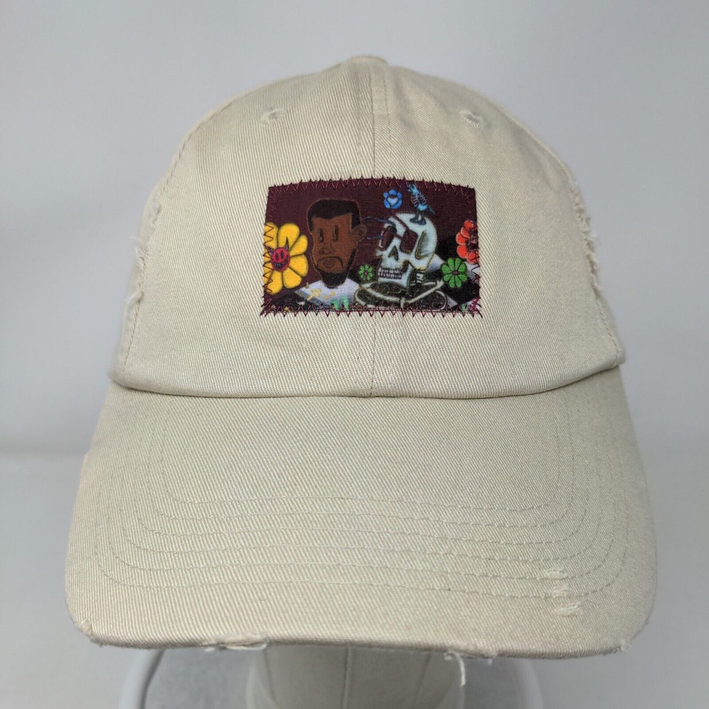 Blvk Savage Skull Patch Slideback Hat Tan One Size Adjustable District