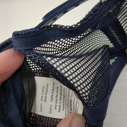 NV Caps Snapback Trucker Hat Blue One Size Adjustable Mesh Back Blank