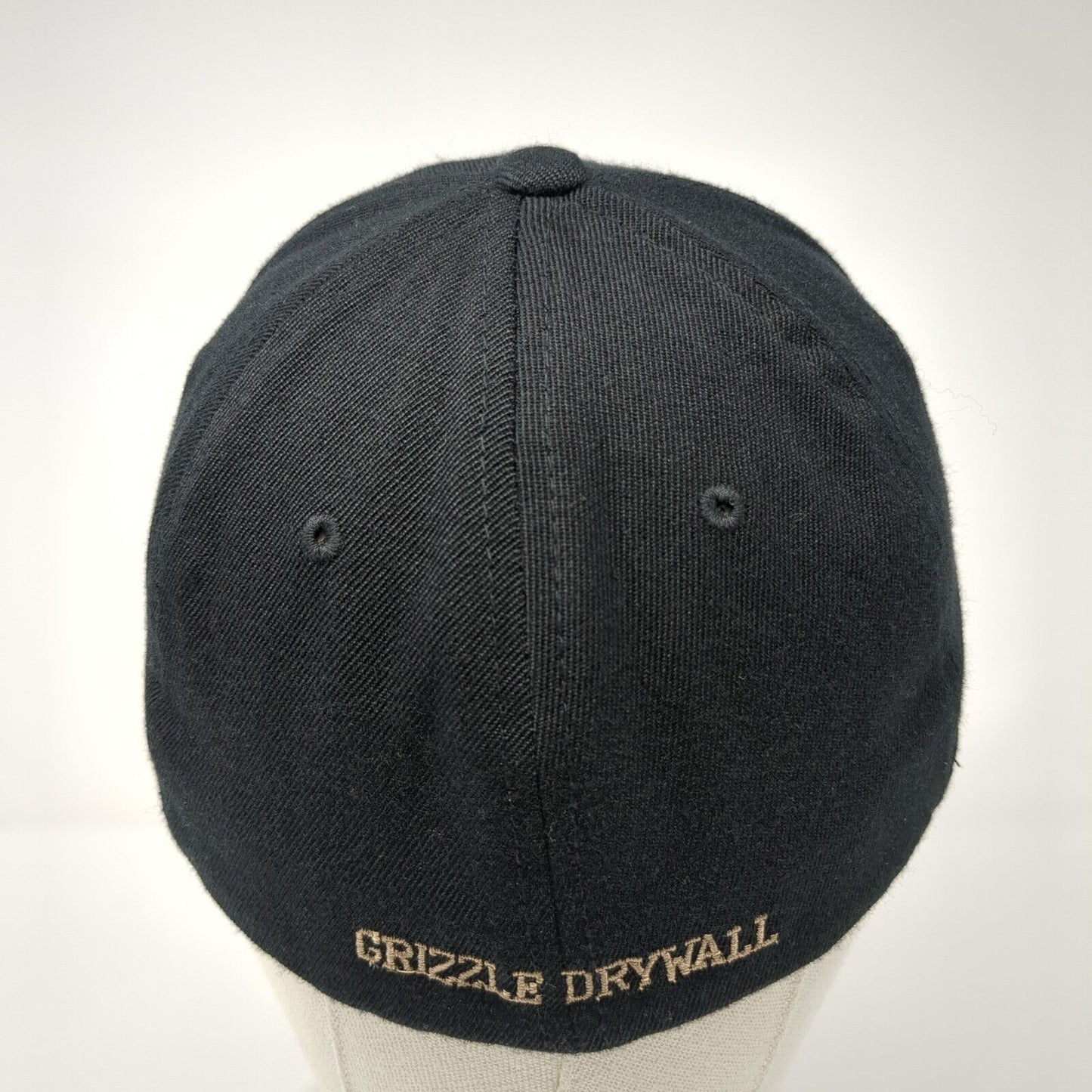 Grizzle Drywall Fitted Hat Black S-M Embroidered Solid Flexfit Yupoong
