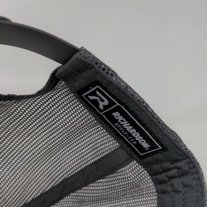 Premier Snapback Trucker Hat Gray One Size Adjustable Mesh Back Richardson