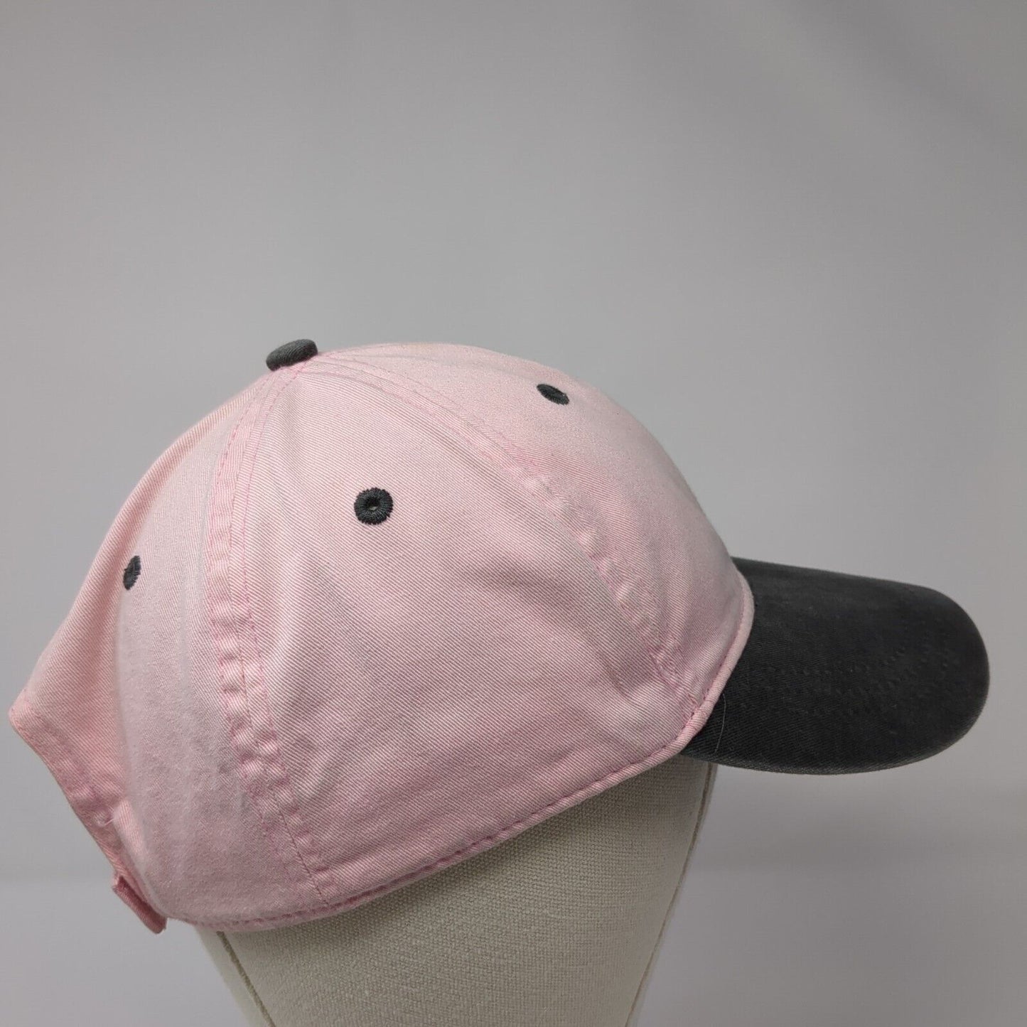 J. America Strapback Hat Pink One Size Adjustable Colorblock 6 Panel