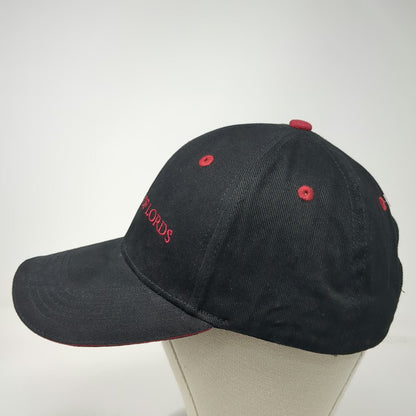 House of Lords Baseball Cap Black One Size Embroidered Logo Slideback Strap Hat