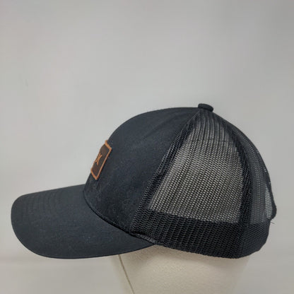 Hurley Patch Snapback Mesh Back Trucker Hat Black One Size 6 Panel