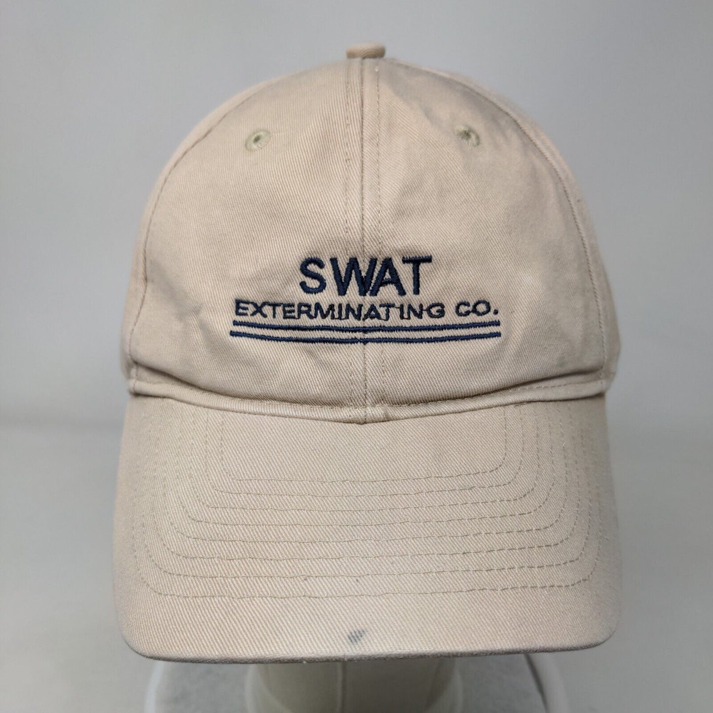 Swat Exterminating Co. Strapback Hat Tan One Size Classic Cut Ultra Club