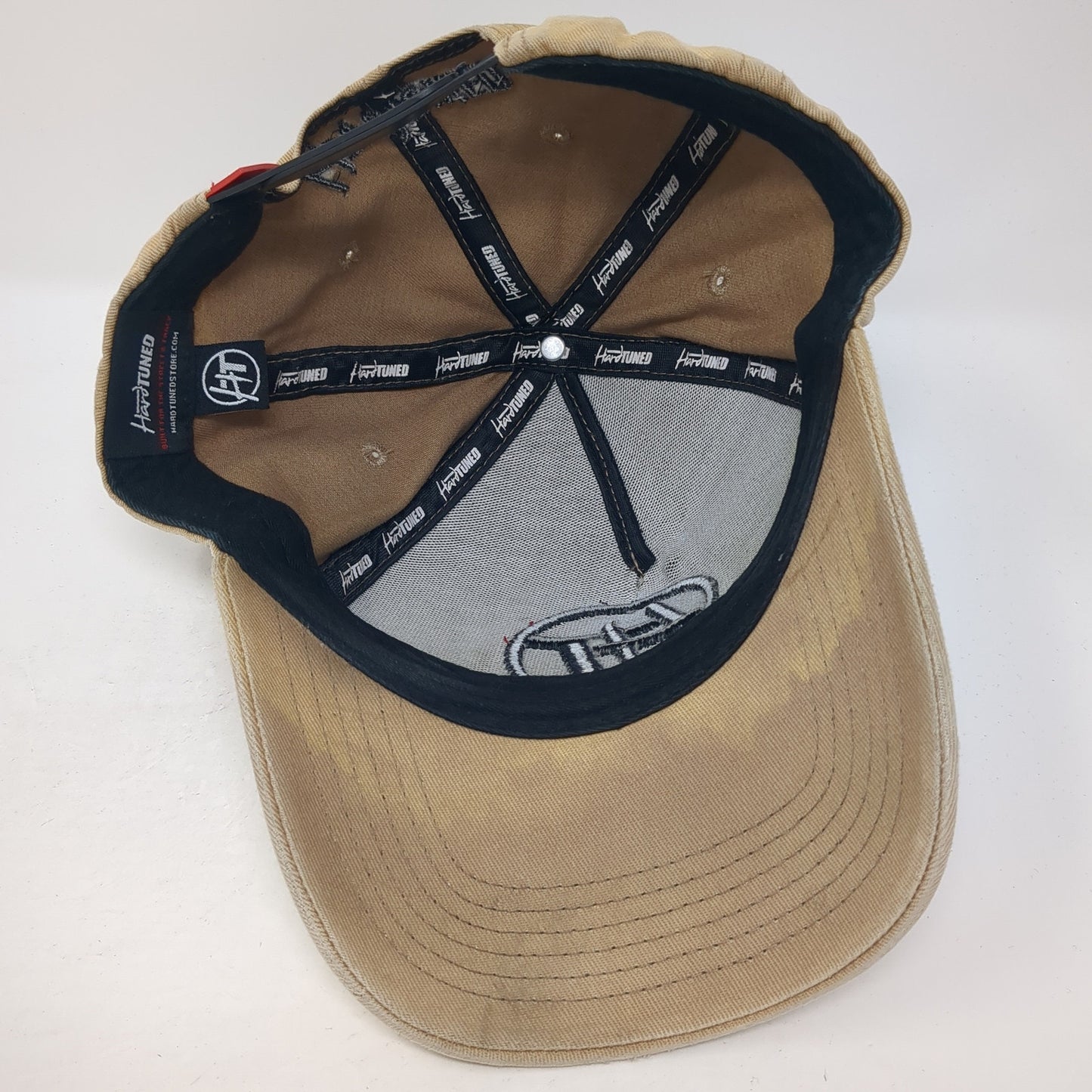 HT Hard Tuned Toddler Snapback Hat Beige One Size Adjustable Embroidered 6 Panel