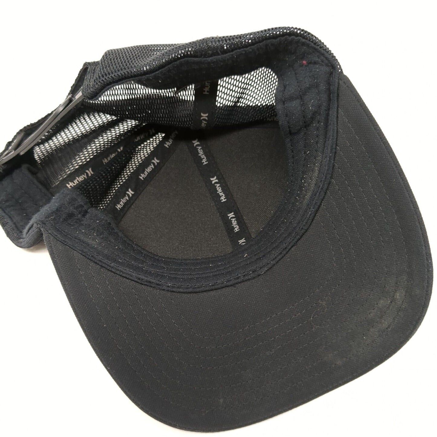 Hurley Snapback Trucker Hat Black One Size Adjustable Embroidered Mesh Back