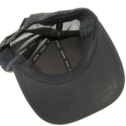 Hurley Snapback Trucker Hat Black One Size Adjustable Embroidered Mesh Back