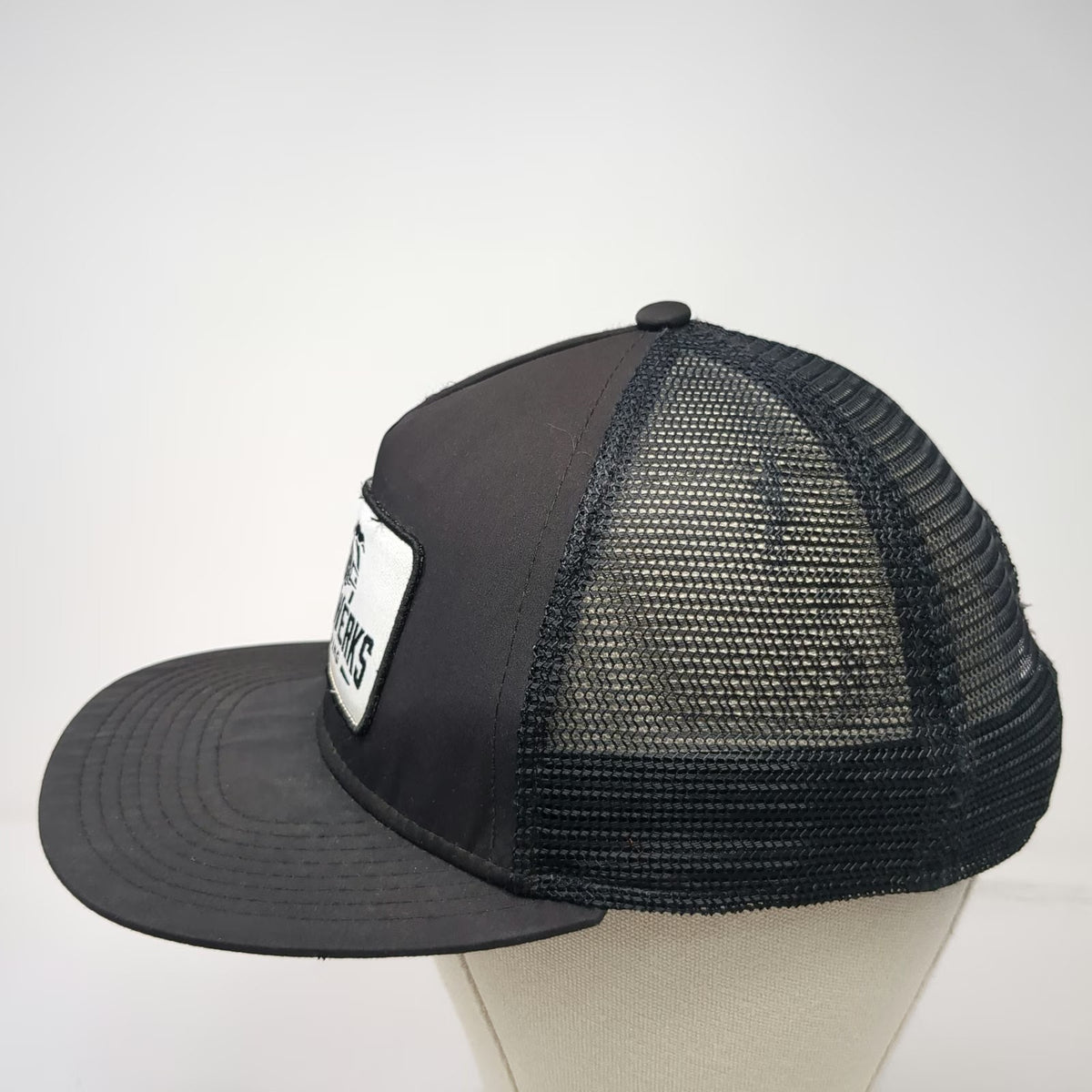 WeldWerks Brewing Trucker Hat Black One Size Mesh Back Flat Brim Snapback Patch