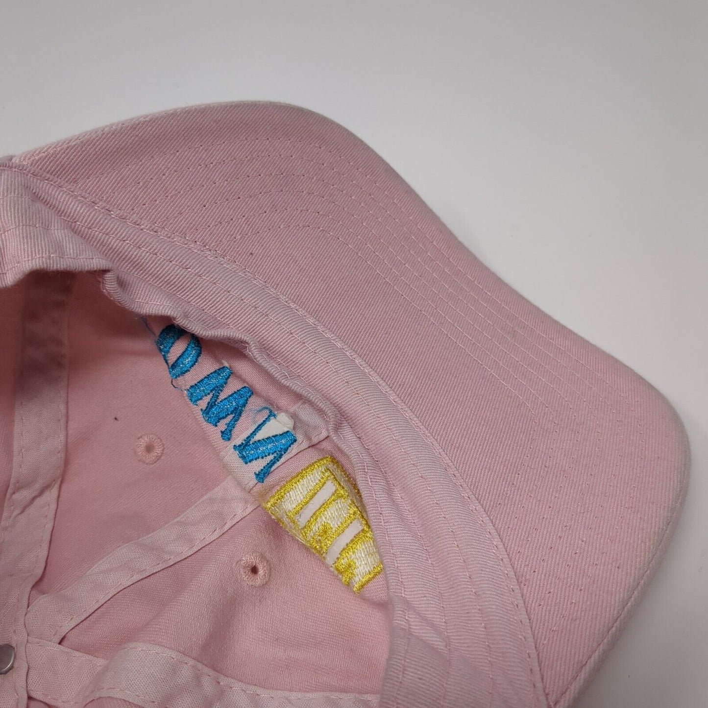 Own It Slideback Hat Pink One Size Adjustable Embroidered 6 Panel Cotton