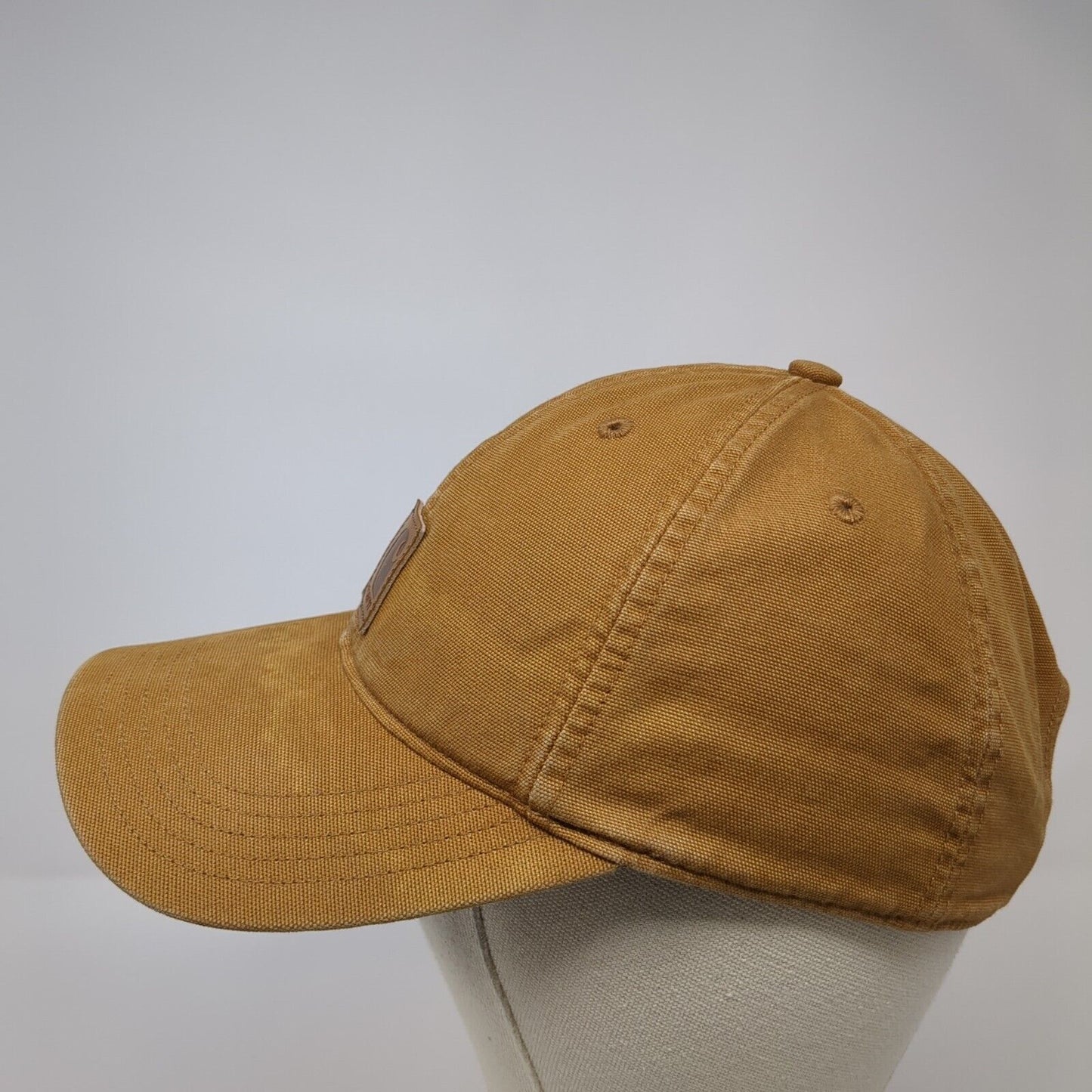 Carhartt Strapback Baseball Cap Brown One Size Adjustable Embroidered 6 Panel