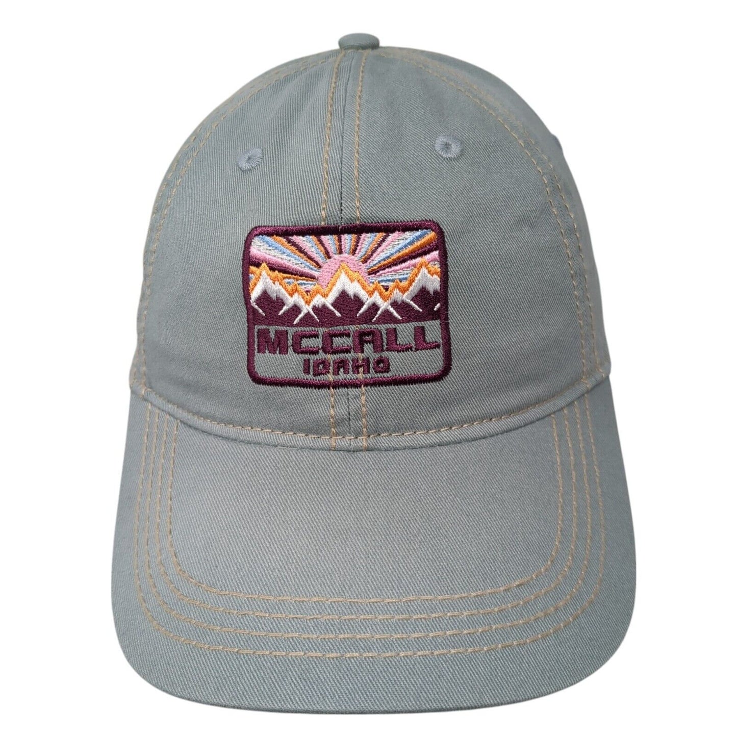 McCall Idaho Snapback Hat Blue One Size Adjustable Embroidered Lone Rock