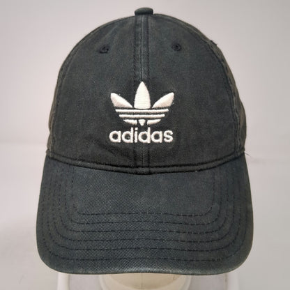 Adidas Trefoil Logo Baseball Cap Black White One Size Slideback Cotton Hat