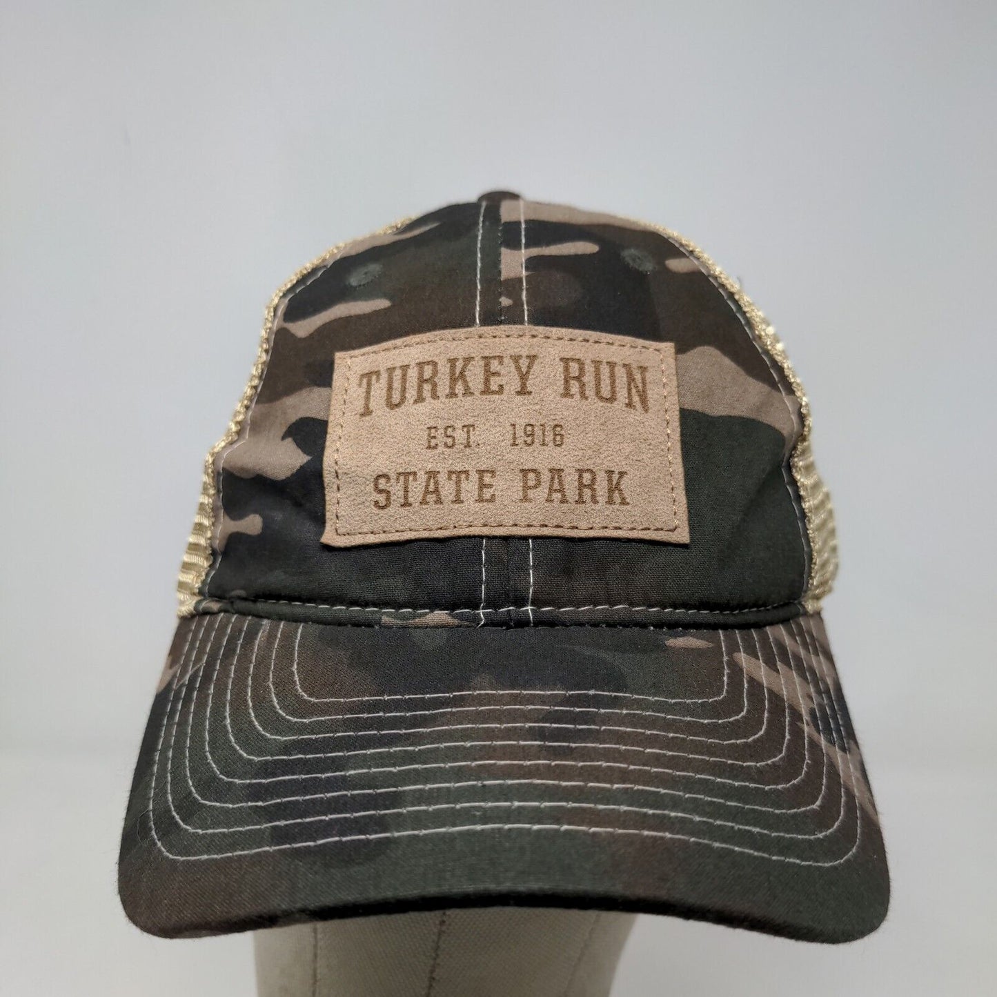 Artisans Men's Snapback Mesh Back Camo Hat Turkey Run State Park Polycotton