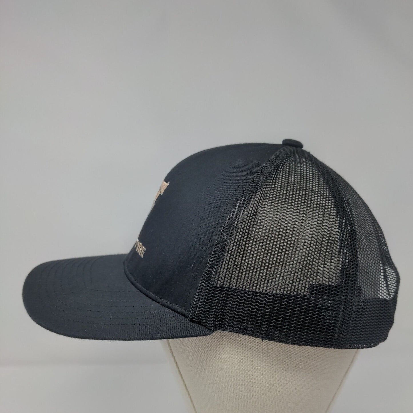 CF Chicago Fire Snapback Mesh Back Trucker Hat Black OSFA Embroidered