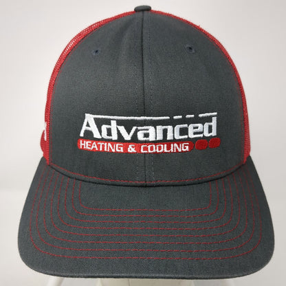 Richardson Trucker Hat Gray Red One Size Advanced Heating Cooling York Mesh Hat