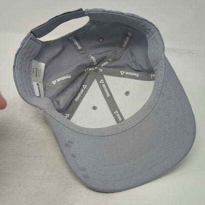Reebok Baseball Cap Gray One Size Tonal Logo Performance Strapback Athletic Hat