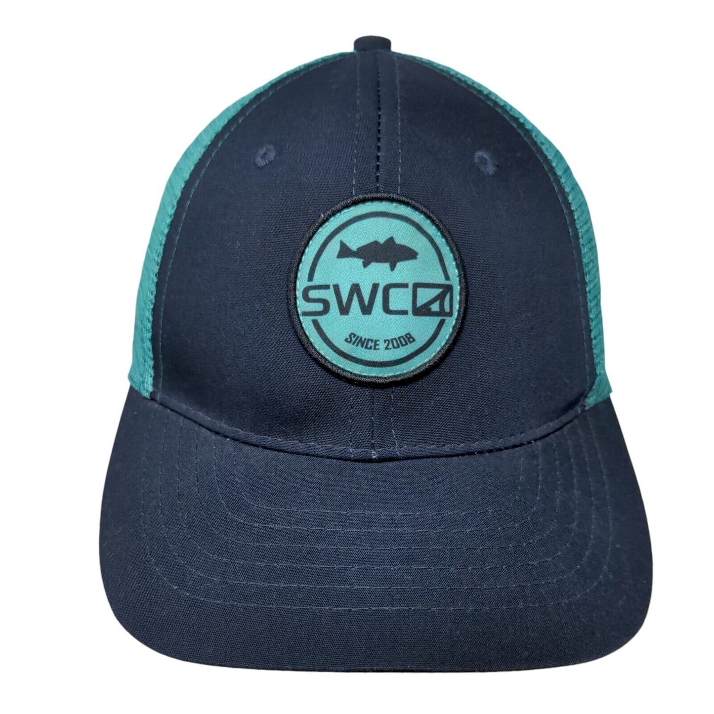 SWCO Since 2008 Snapback Trucker Hat Blue One Size Adjustable Mesh Back 6 Panel