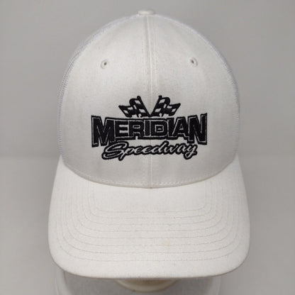 Meridian Speedway Snapback Trucker Hat White OS Adjustable Mesh Back Richardson