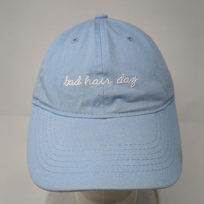 Bad Hair Day Slideback Hat Blue One Size Adjustable Embroidered 6 Panel