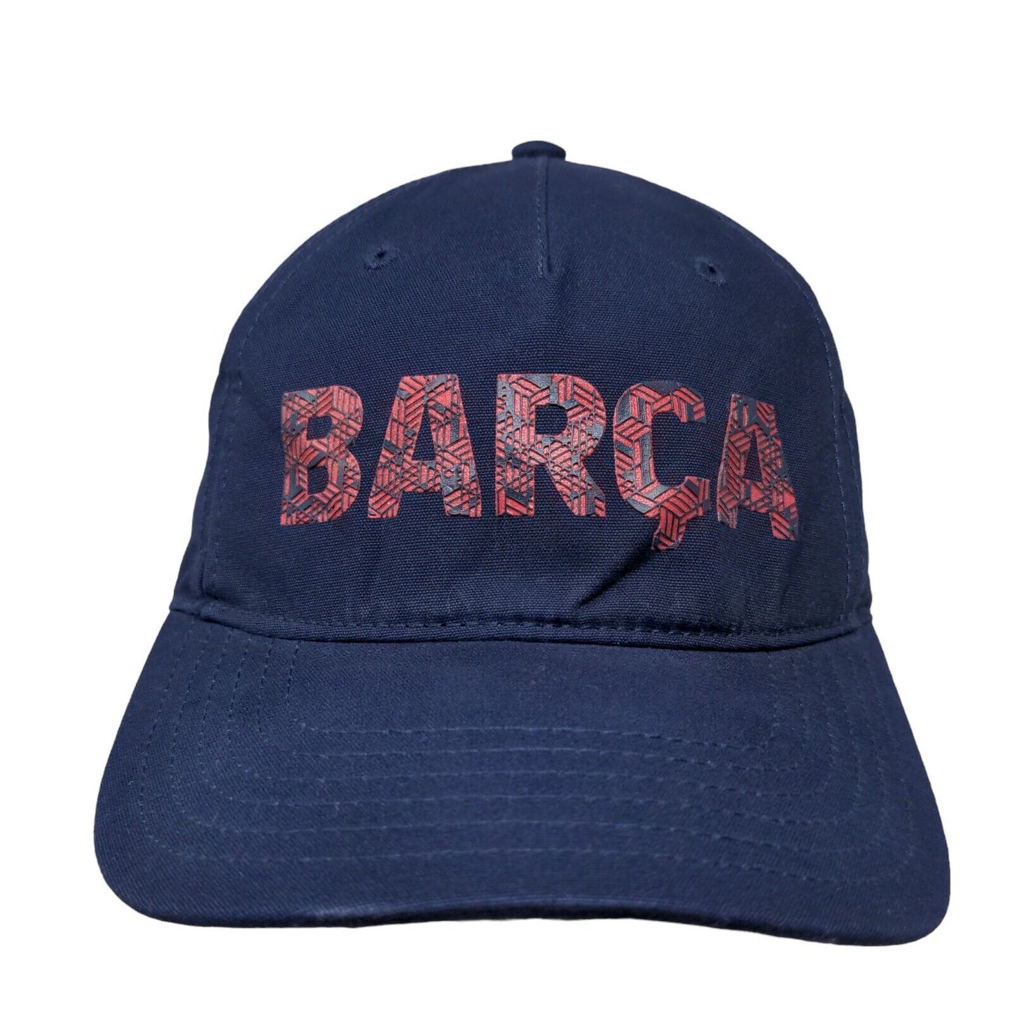 FC Barcelona Men's Strapback Hat Blue Graphic Barca Logo Official 100% Cotton