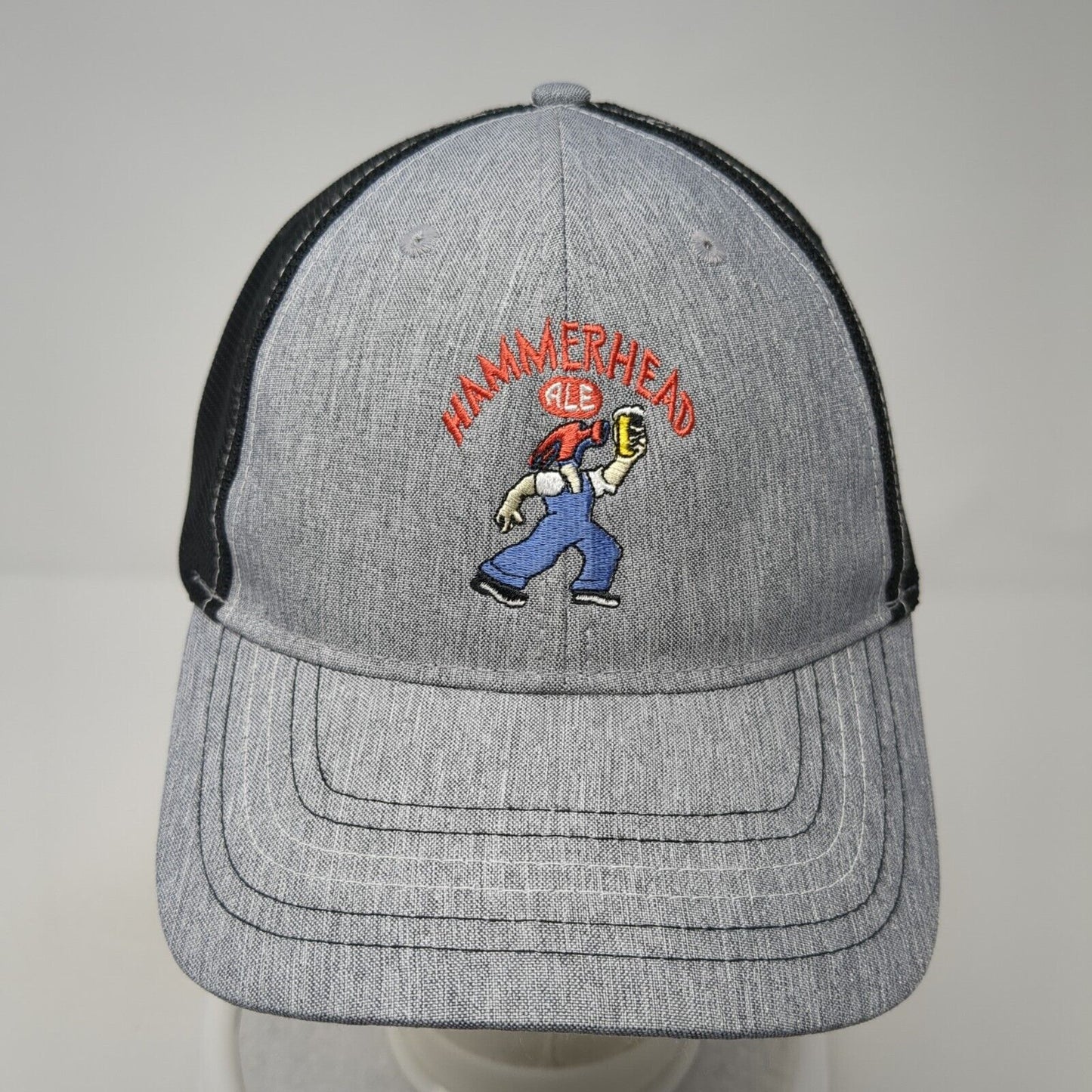 Hammerhead Ale Strapback Trucker Hat Gray One Size Mesh Back McMenamins