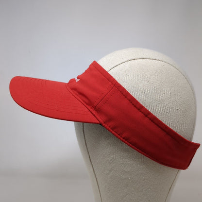 RJS Invitational Strapback Sun Visor Hat Red One Size Solid Richardson