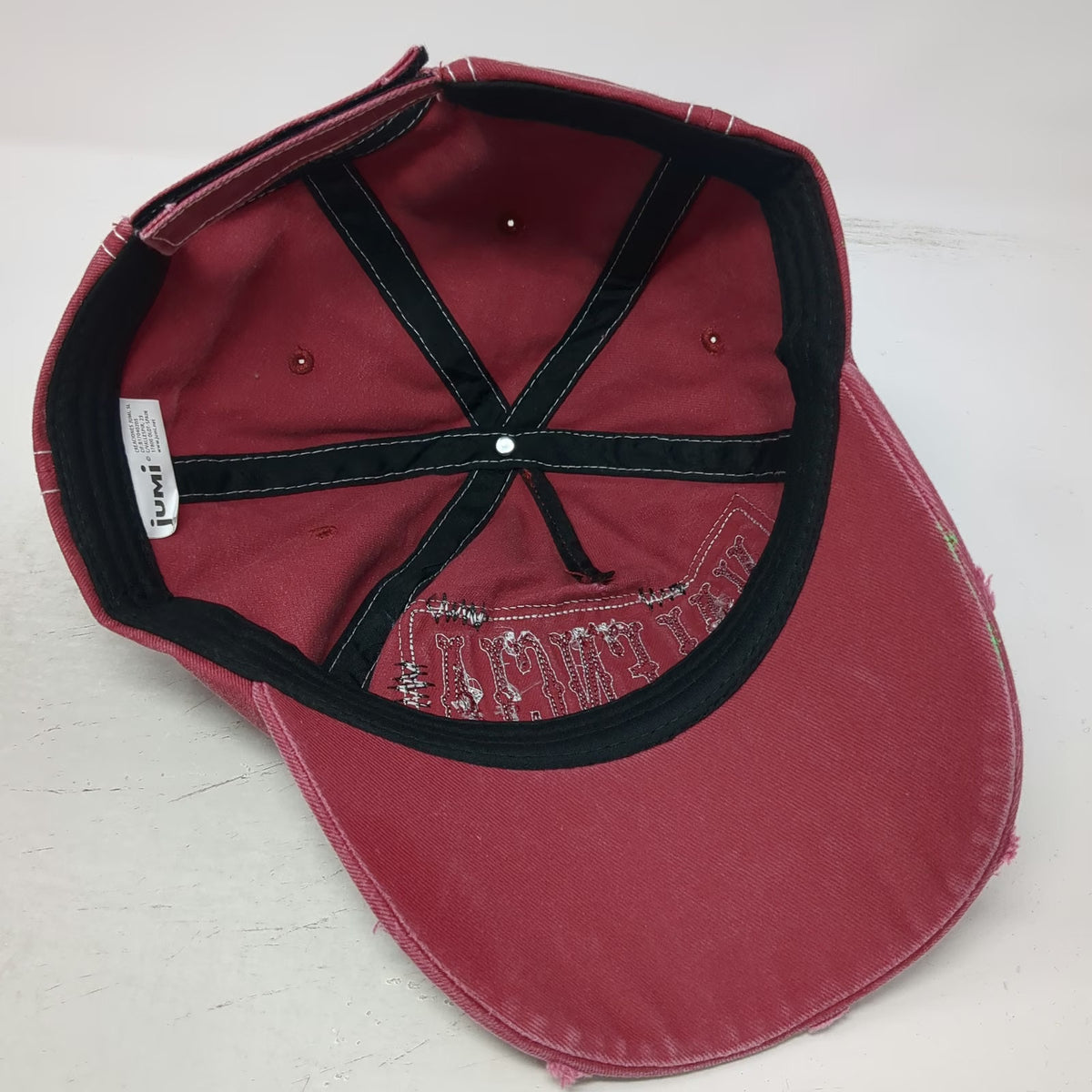 Jumi 5 Panel Red One Size Valencia 2002 Embroidered Cotton Patch Strapback Hat