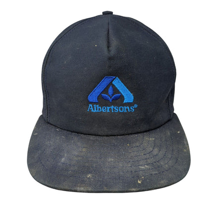 Albertsons Snapback Hat Blue One Size Adjustable Embroidered 6 Panel Cintas