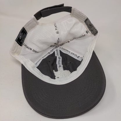 Purity Oilfield Services Strapback Mesh Back Trucker Hat Gray OSFM Colorblock